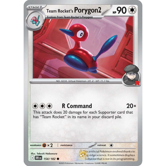 [ENG] Pokemon SV10 Destined Rivals: 154/182 Team Rocket's Porygon2 [Colorless] [C - Common] (Non-foil)