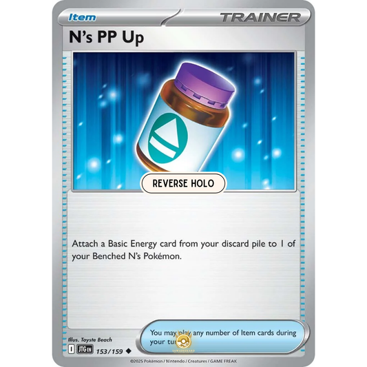 [ENG] Pokemon SV09 Journey Together: 153/159 N's PP Up [Item] [U - Uncommon] (Reverse Holo)