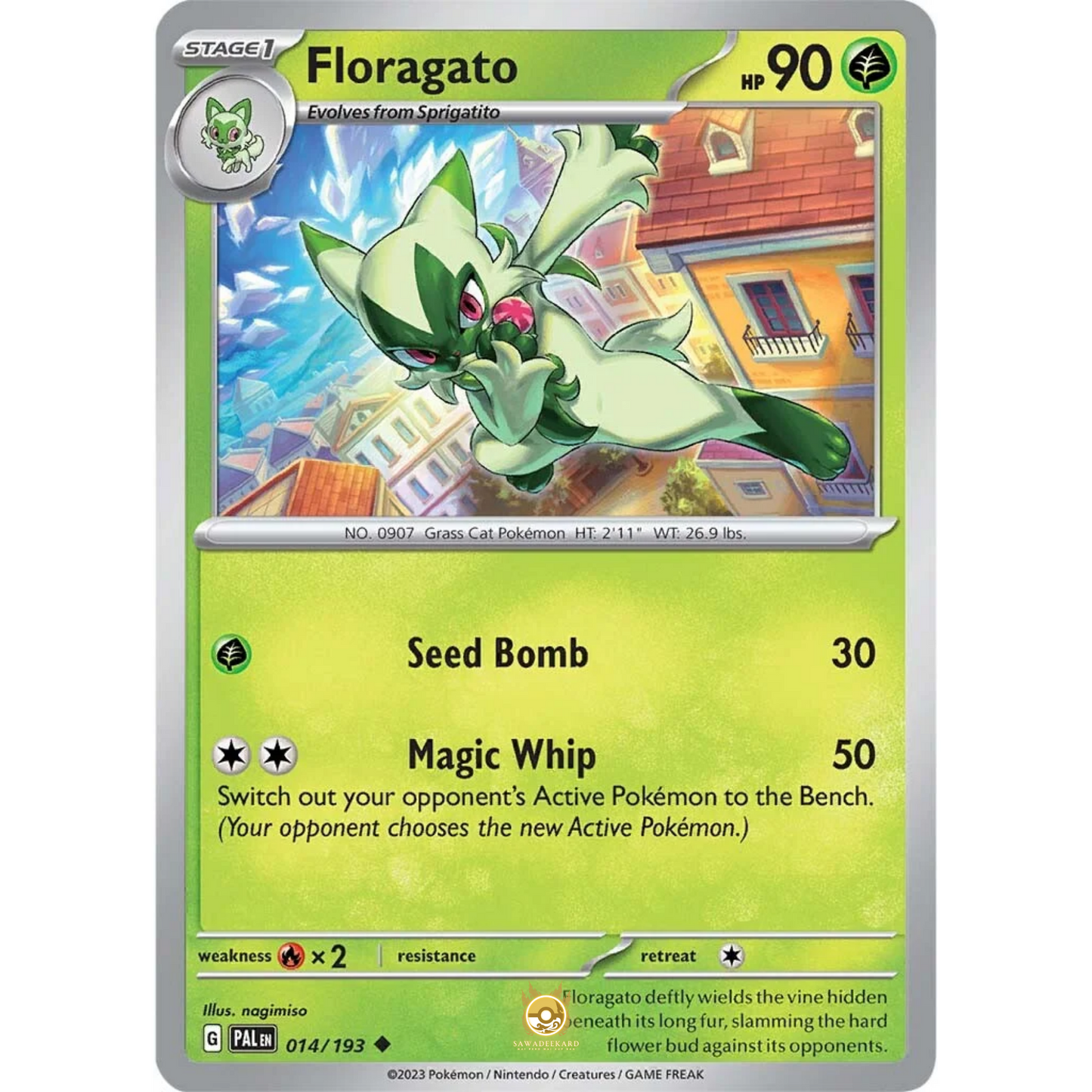 [ENG] SV02 Paldea Evolved: 014/193 Floragato U (Non-Foil)