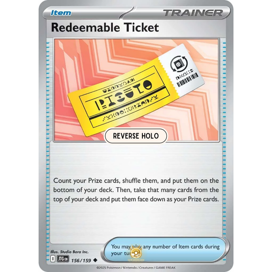 [ENG] Pokemon SV09 Journey Together: 156/159 Redeemable Ticket [Item] [U - Uncommon] (Reverse Holo)
