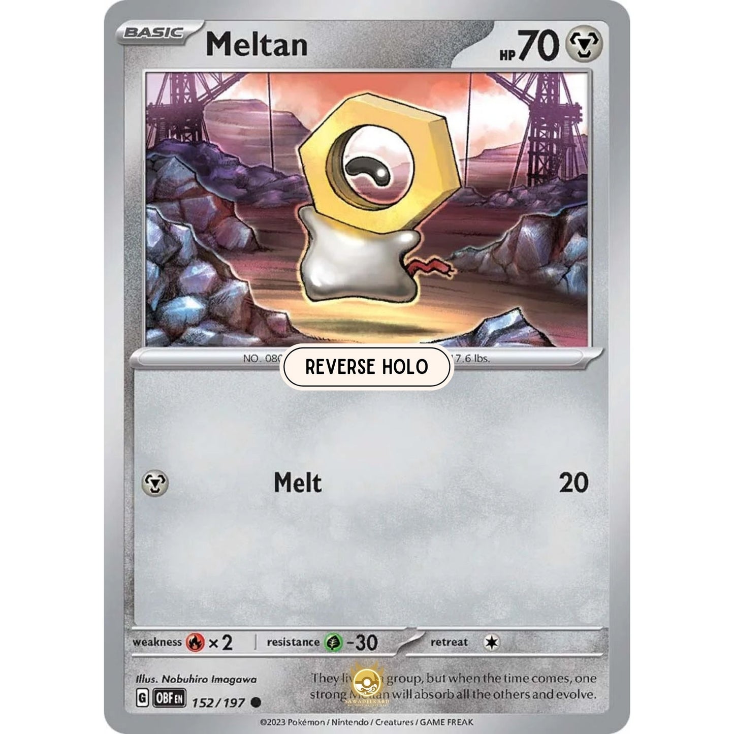 [ENG]	SV03	Obsidian Flames:	152/197	Meltan	C	(Reverse Holo)