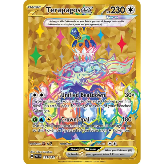 [ENG] Pokemon SV07 Stellar Crown: 173/142 Terapagos ex [Colorless] [HR - Hyper Rare] (Foil)