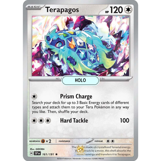 [ENG] Pokemon SV08 Surging Sparks: 161/191 Terapagos [Colorless] [R - Rare] (Foil)