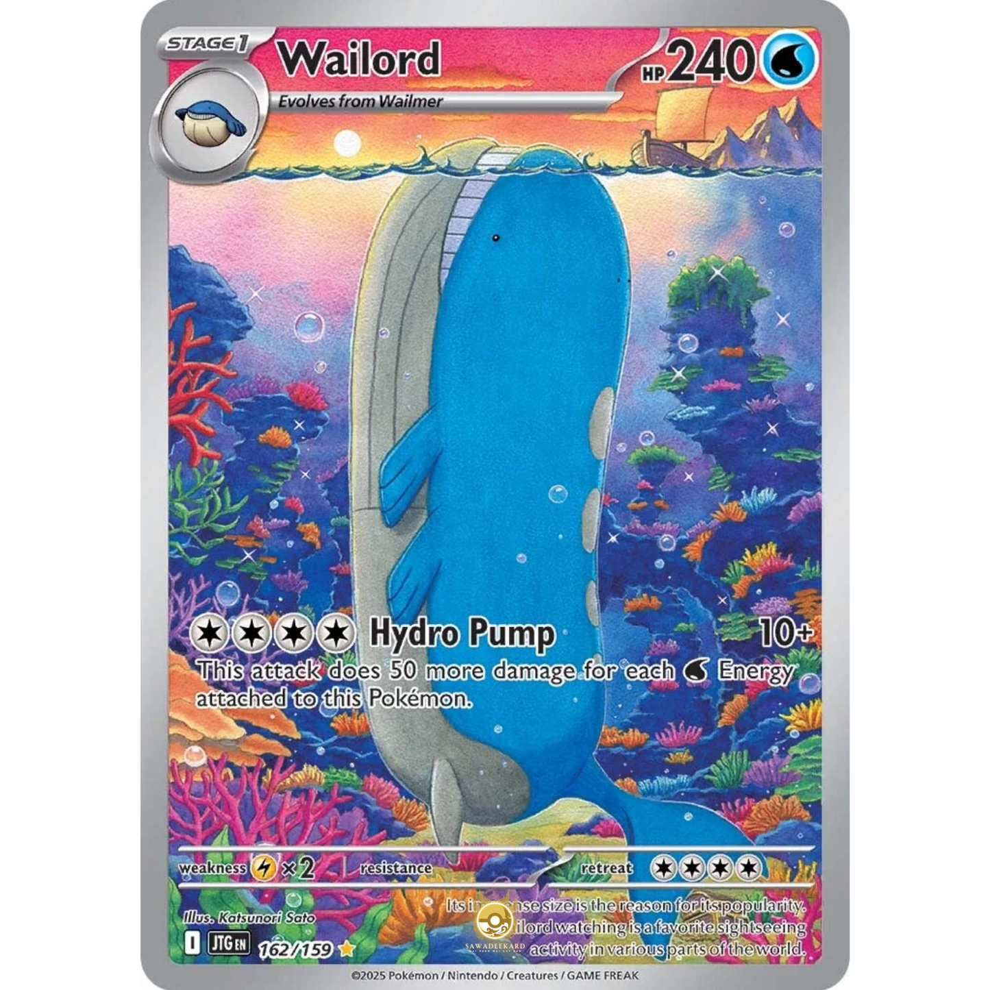 [ENG] Pokemon SV09 Journey Together: 162/159 Wailord [Water] [IR - Illustration Rare] (Foil)