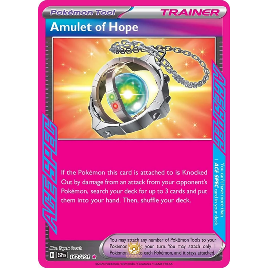 [ENG] Pokemon SV08 Surging Sparks: 162/191 Amulet of Hope [Pokemon Tool] [AS - ACE SPEC] (Foil)