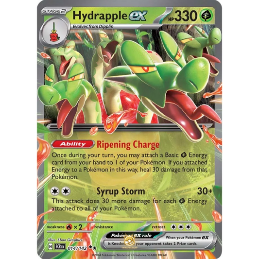 [ENG] Pokemon SV07 Stellar Crown: 014/142 Hydrapple ex [Grass] [RR - Double Rare] (Foil)