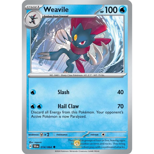 [ENG] Pokemon SV6.5 Shrouded Fable: 014/064 Weavile [Water] [U - Uncommon] (Non-foil)