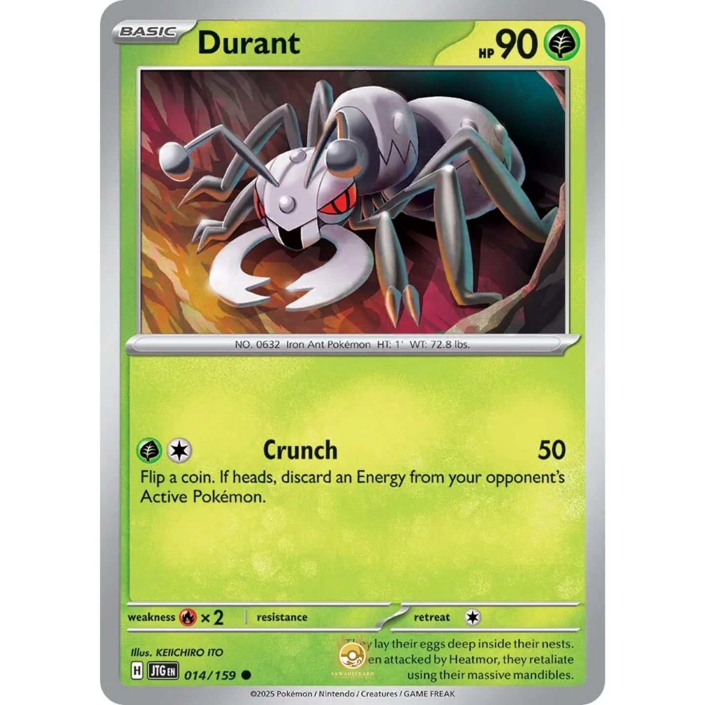 [ENG] Pokemon SV09 Journey Together: 014/159 Durant [Grass] [C - Common] (Non-foil)