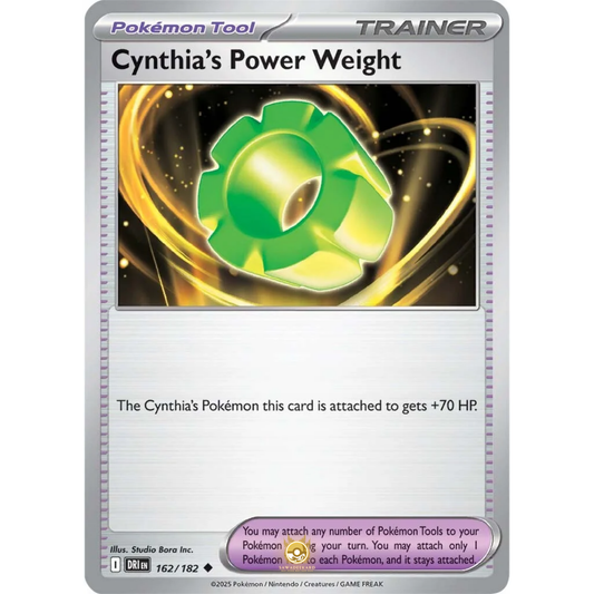 [ENG] Pokemon SV10 Destined Rivals: 162/182 Cynthia's Power Weight [Pokemon Tool] [U - Uncommon] (Non-foil)