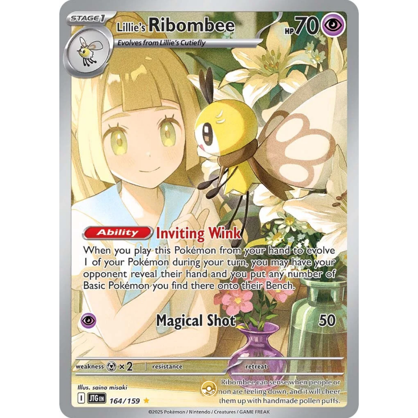 [ENG] Pokemon SV09 Journey Together: 164/159 Lillie's Ribombee [Psychic] [IR - Illustration Rare] (Foil)