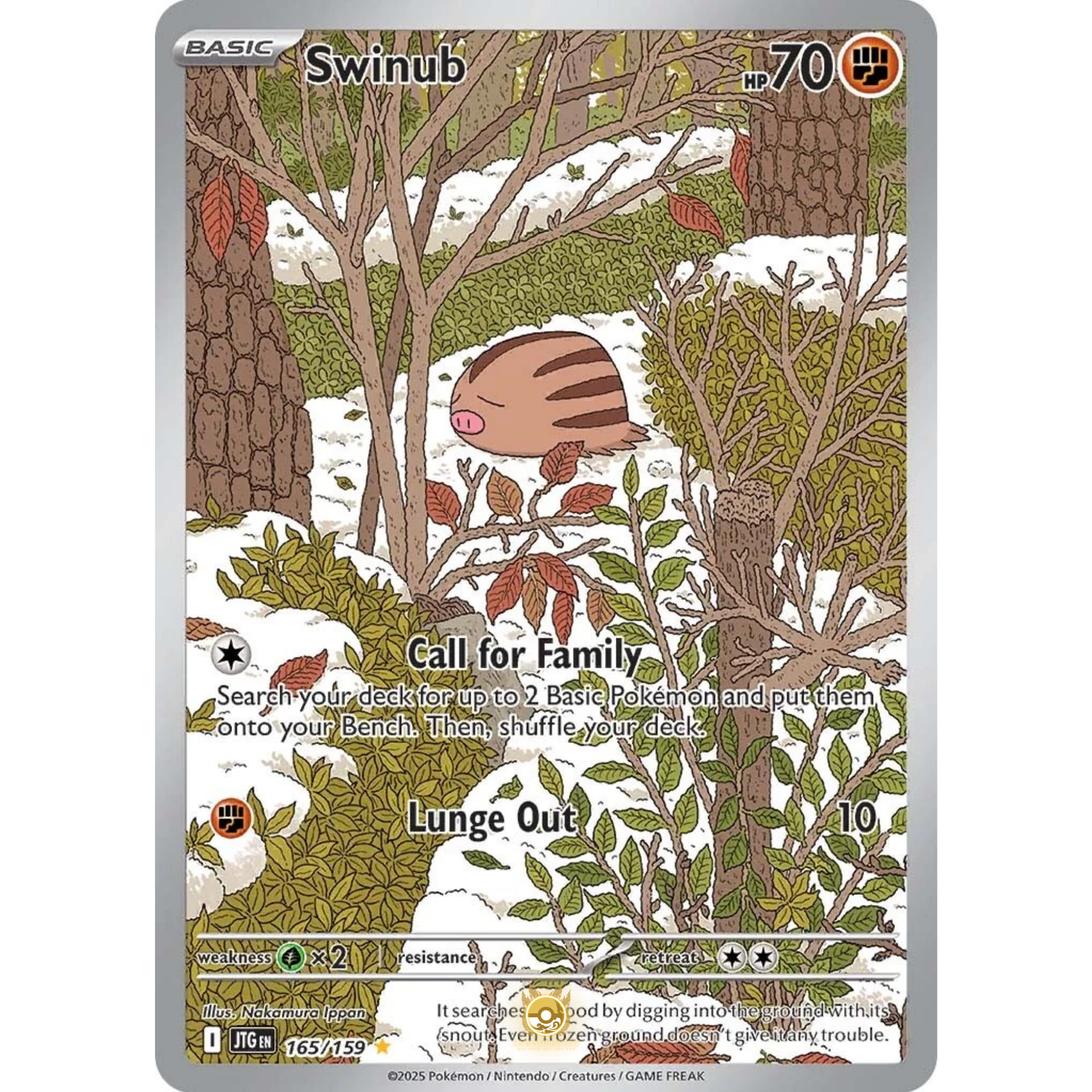 [ENG] Pokemon SV09 Journey Together: 165/159 Swinub [Fighting] [IR - Illustration Rare] (Foil)