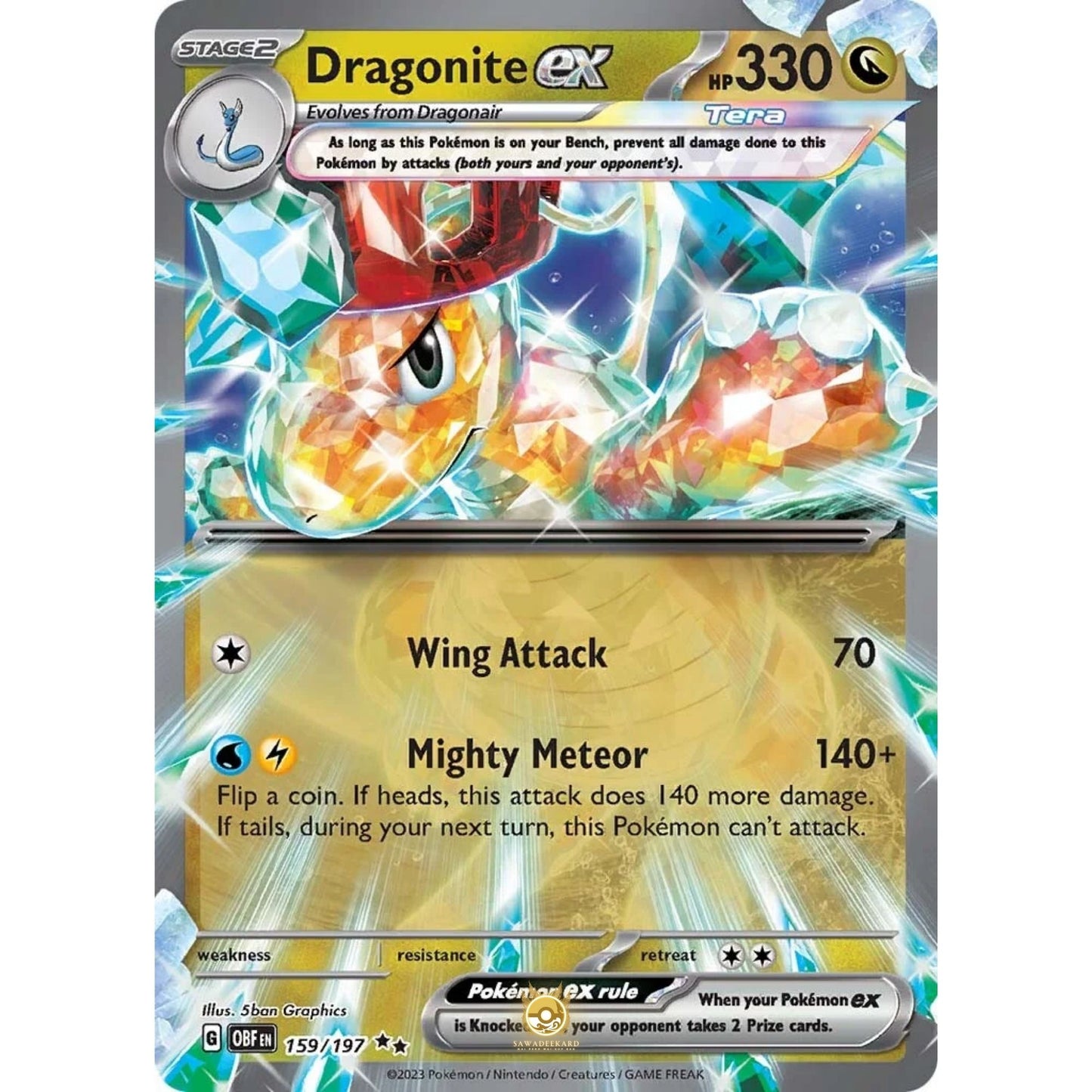 [ENG]	SV03	Obsidian Flames:	159/197	Dragonite ex	RR	(Foil)