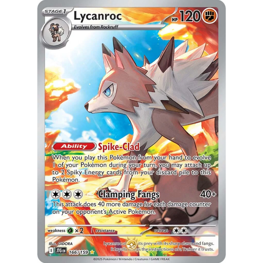 [ENG] Pokemon SV09 Journey Together: 166/159 Lycanroc [Fighting] [IR - Illustration Rare] (Foil)