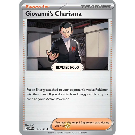 [ENG]	SV3.5	151:	161/165	Giovanni's Charisma	U	(Reverse Holo)