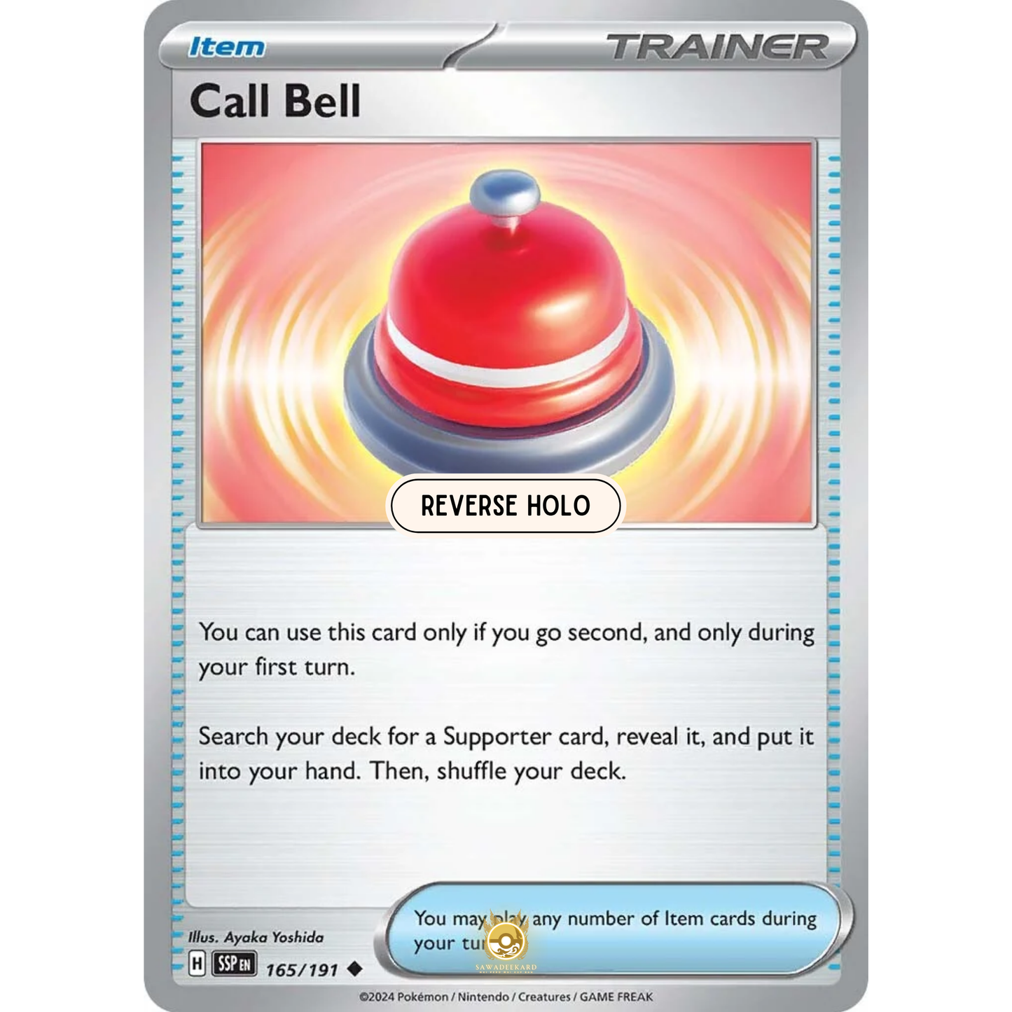 [ENG] Pokemon SV08 Surging Sparks: 165/191 Call Bell [Item] [U - Uncommon] (Reverse Holo)