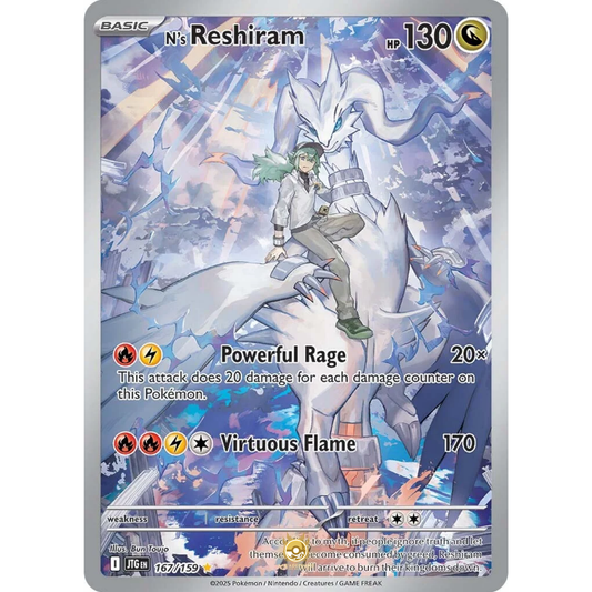 [ENG] Pokemon SV09 Journey Together: 167/159 N's Reshiram [Dragon] [IR - Illustration Rare] (Foil)