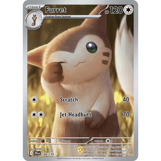[ENG] Pokemon SV09 Journey Together: 168/159 Furret [Colorless] [IR - Illustration Rare] (Foil)