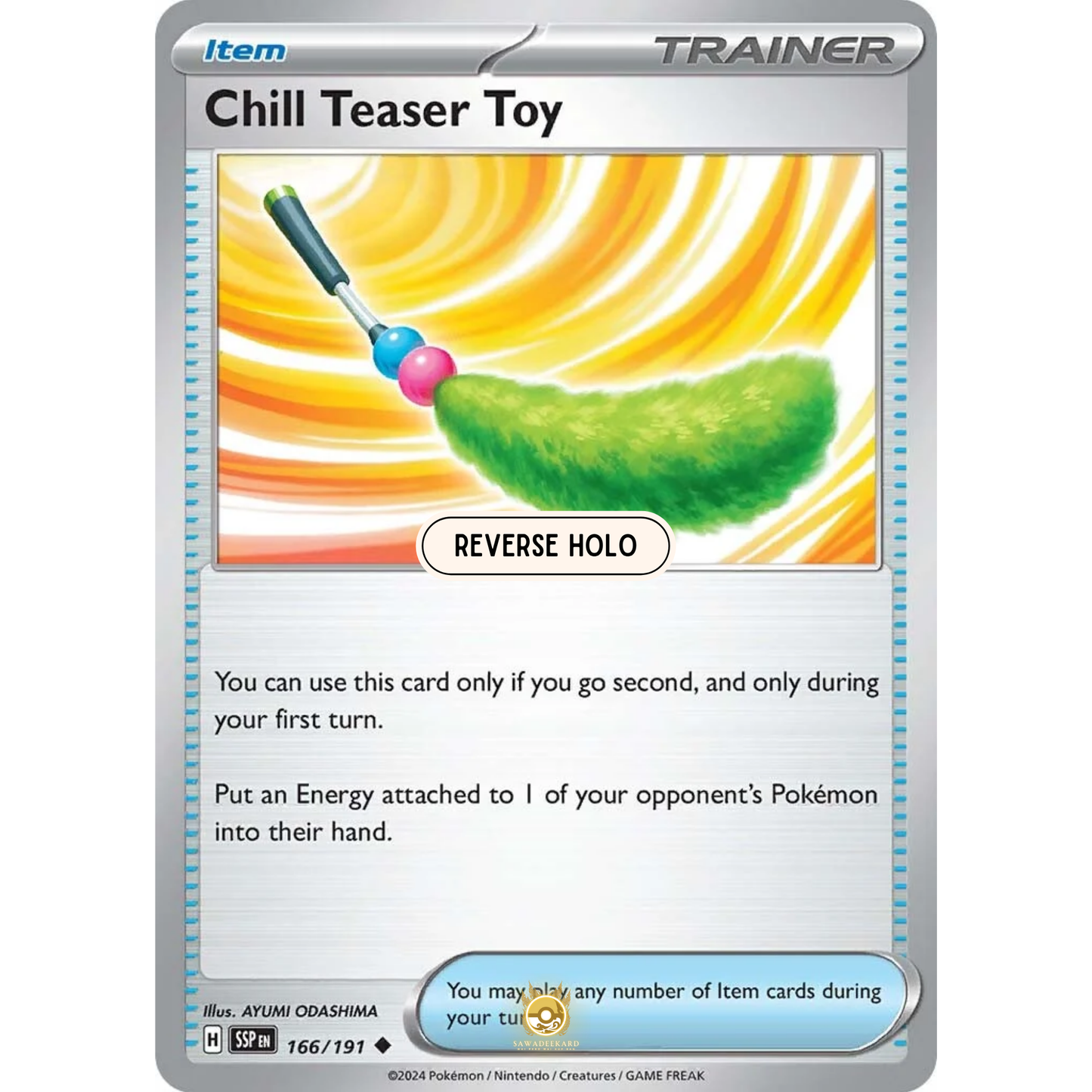 [ENG] Pokemon SV08 Surging Sparks: 166/191 Chill Teaser Toy [Item] [U - Uncommon] (Reverse Holo)