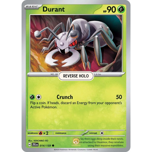 [ENG] Pokemon SV09 Journey Together: 014/159 Durant [Grass] [C - Common] (Reverse Holo)