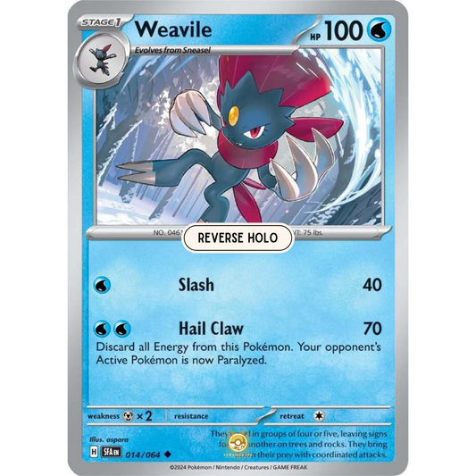 [ENG] Pokemon SV6.5 Shrouded Fable: 014/064 Weavile [Water] [U - Uncommon] (Reverse Holo)