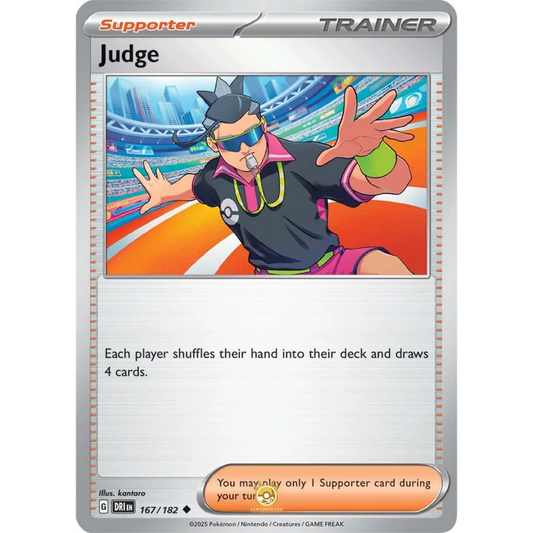 [ENG] Pokemon SV10 Destined Rivals: 167/182 Judge [Support] [U - Uncommon] (Non-foil)