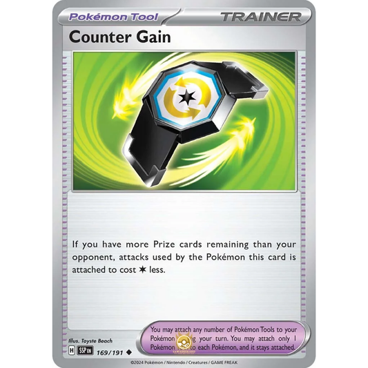 [ENG] Pokemon SV08 Surging Sparks: 169/191 Counter Gain [Pokemon Tool] [U - Uncommon] (Non-foil)