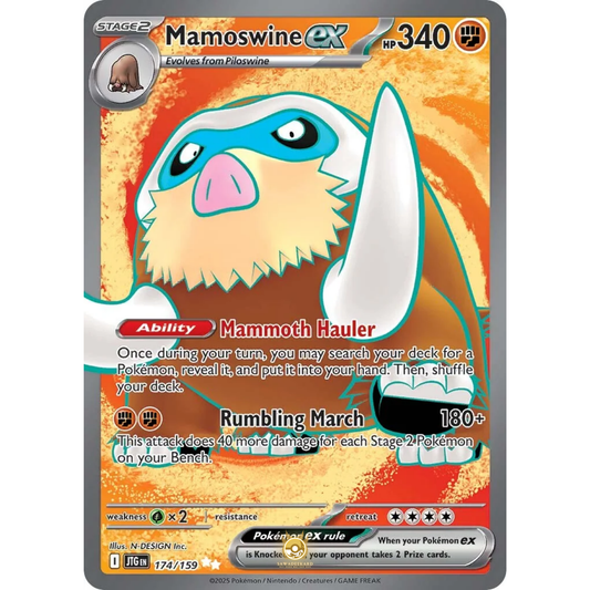 [ENG] Pokemon SV09 Journey Together: 174/159 Mamoswine ex [Fighting] [UR - Ultra Rare] (Foil)