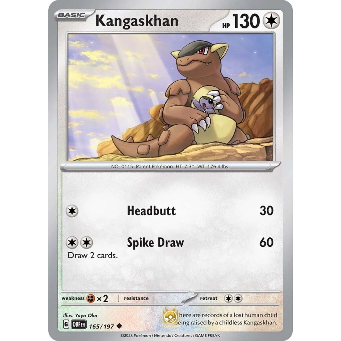 [ENG]	SV03	Obsidian Flames:	165/197	Kangaskhan	U	(Non-Foil)