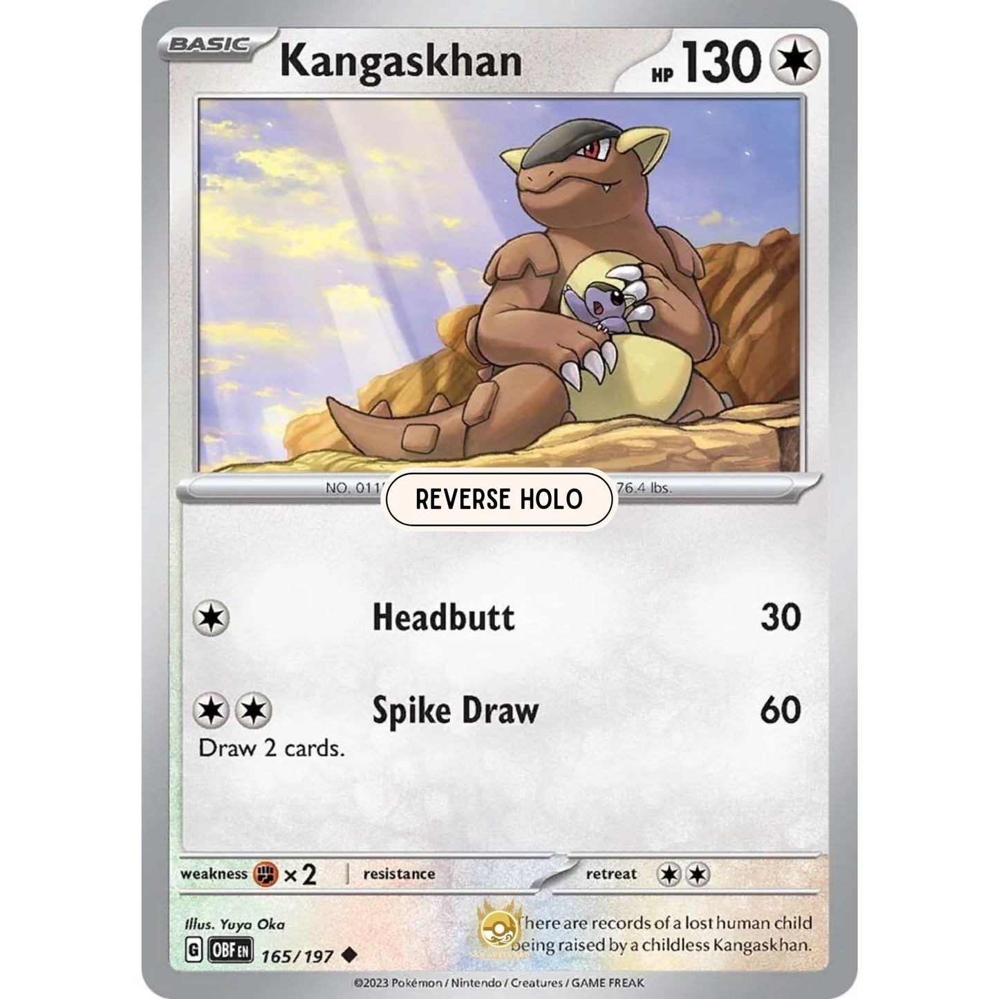 [ENG]	SV03	Obsidian Flames:	165/197	Kangaskhan	U	(Reverse Holo)