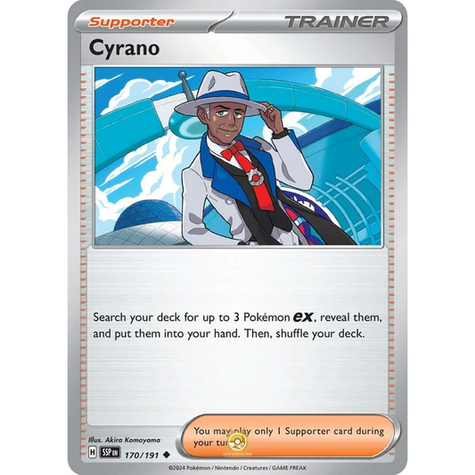 [ENG] Pokemon SV08 Surging Sparks: 170/191 Cyrano [Support] [U - Uncommon] (Non-foil)
