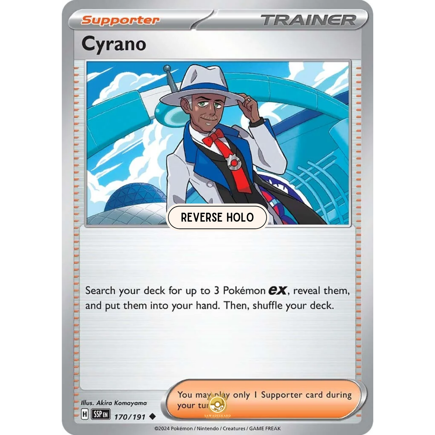 [ENG] Pokemon SV08 Surging Sparks: 170/191 Cyrano [Support] [U - Uncommon] (Reverse Holo)