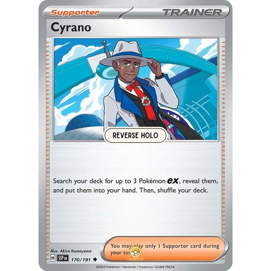[ENG] Pokemon SV08 Surging Sparks: 170/191 Cyrano [Support] [U - Uncommon] (Reverse Holo)