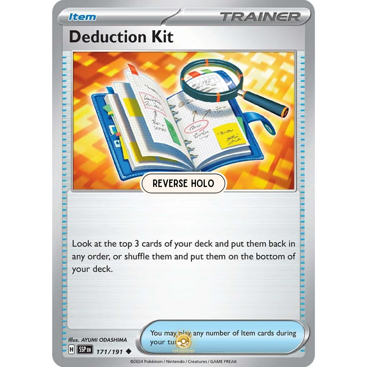 [ENG] Pokemon SV08 Surging Sparks: 171/191 Deduction Kit [Item] [U - Uncommon] (Reverse Holo)