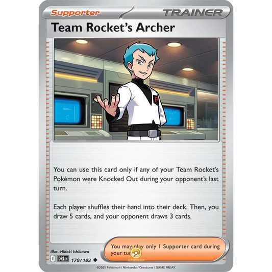 [ENG] Pokemon SV10 Destined Rivals: 170/182 Team Rocket's Archer [Support] [U - Uncommon] (Non-foil)
