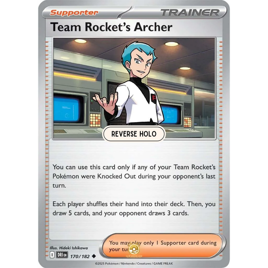 [ENG] Pokemon SV10 Destined Rivals: 170/182 Team Rocket's Archer [Support] [U - Uncommon] (Reverse Holo)