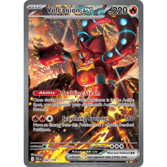 [ENG] Pokemon SV09 Journey Together: 182/159 Volcanion ex [Fire] [SIR - Special Illustration Rare] (Foil)