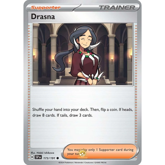 [ENG] Pokemon SV08 Surging Sparks: 173/191 Drasna [Support] [C - Common] (Non-foil)