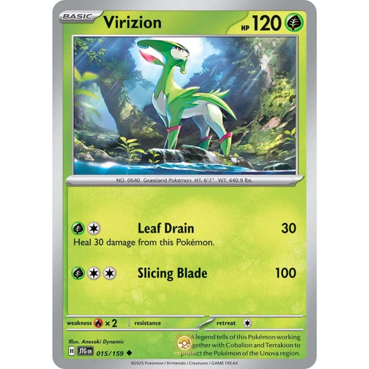 [ENG] Pokemon SV09 Journey Together: 015/159 Virizion [Grass] [U - Uncommon] (Non-foil)