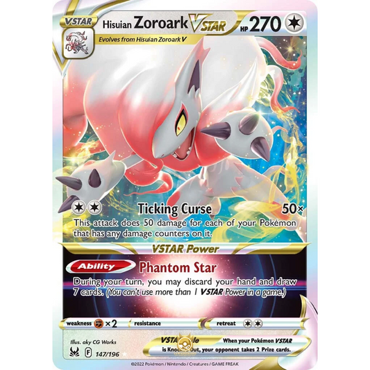 [ENG] SWSH 11 Lost Origin: 147/196 Hisuian Zoroark VSTAR R (Foil)