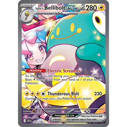 [ENG] Pokemon SV09 Journey Together: 183/159 Iono's Bellibolt ex [Lightning] [SIR - Special Illustration Rare] (Foil)