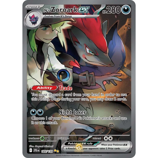 [ENG] Pokemon SV09 Journey Together: 185/159 N's Zoroark ex [Darkness] [SIR - Special Illustration Rare] (Foil)