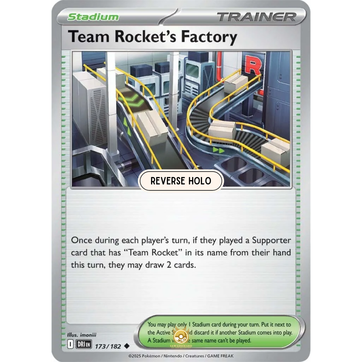 [ENG] Pokemon SV10 Destined Rivals: 173/182 Team Rocket's Factory [Stadium] [U - Uncommon] (Reverse Holo)