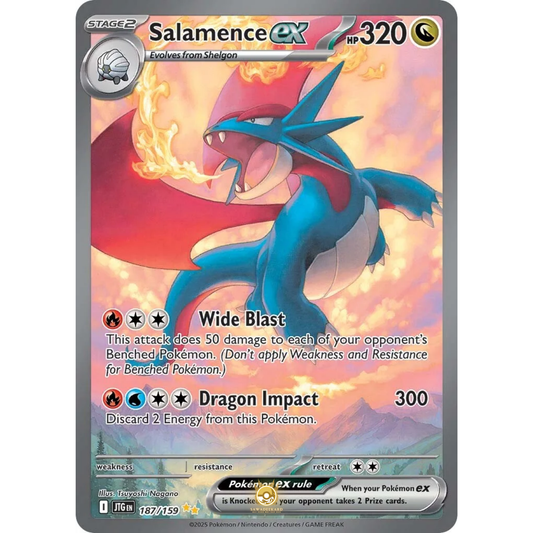 [ENG] Pokemon SV09 Journey Together: 187/159 Salamence ex [Dragon] [SIR - Special Illustration Rare] (Foil)