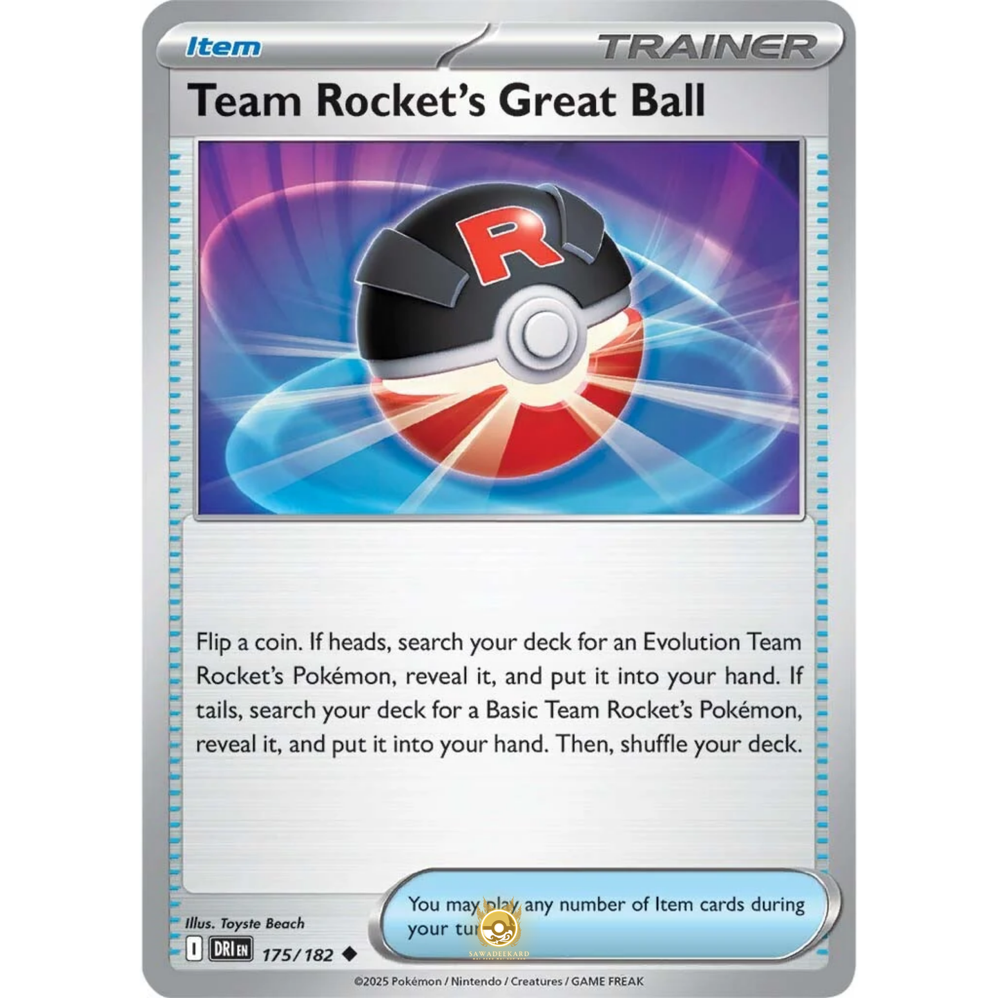 [ENG] Pokemon SV10 Destined Rivals: 175/182 Team Rocket's Great Ball [Item] [U - Uncommon] (Non-foil)