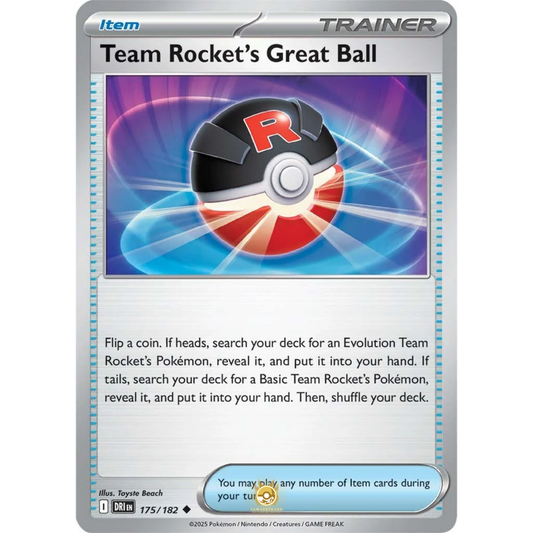 [ENG] Pokemon SV10 Destined Rivals: 175/182 Team Rocket's Great Ball [Item] [U - Uncommon] (Non-foil)