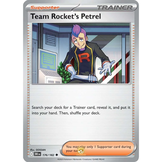 [ENG] Pokemon SV10 Destined Rivals: 176/182 Team Rocket's Petrel [Support] [U - Uncommon] (Non-foil)