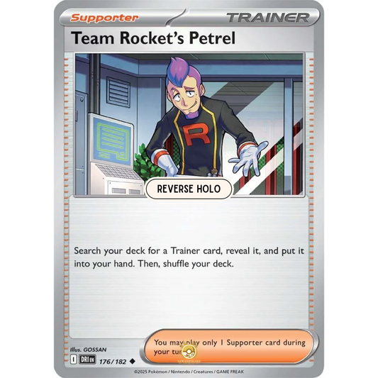 [ENG] Pokemon SV10 Destined Rivals: 176/182 Team Rocket's Petrel [Support] [U - Uncommon] (Reverse Holo)