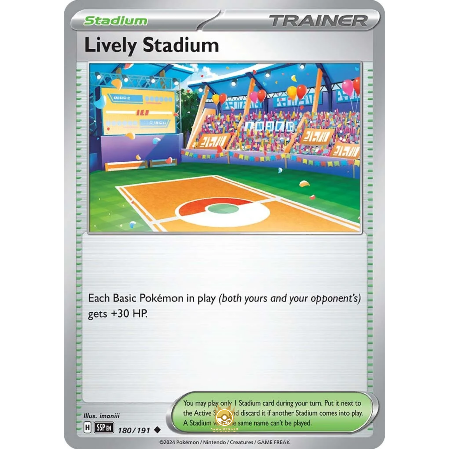 [ENG] Pokemon SV08 Surging Sparks: 180/191 Lively Stadium [Stadium] [U - Uncommon] (Non-foil)