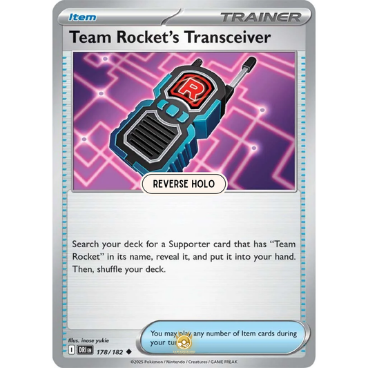 [ENG] Pokemon SV10 Destined Rivals: 178/182 Team Rocket's Transceiver [Item] [U - Uncommon] (Reverse Holo)