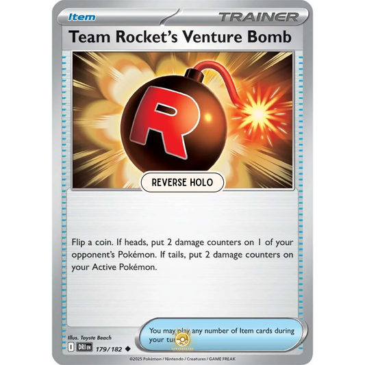 [ENG] Pokemon SV10 Destined Rivals: 179/182 Team Rocket's Venture Bomb [Item] [U - Uncommon] (Reverse Holo)